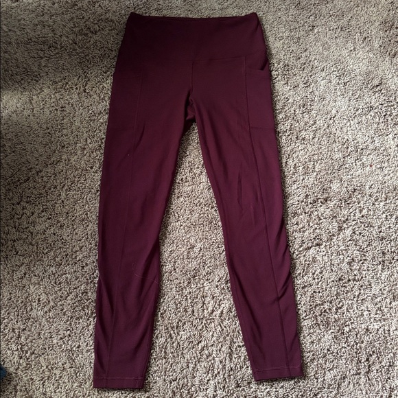 Yogalicious Burgundy Athletic Leggings - Picture 1 of 1